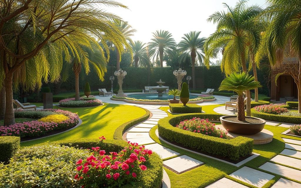 تنسيق حدائق حي الديره