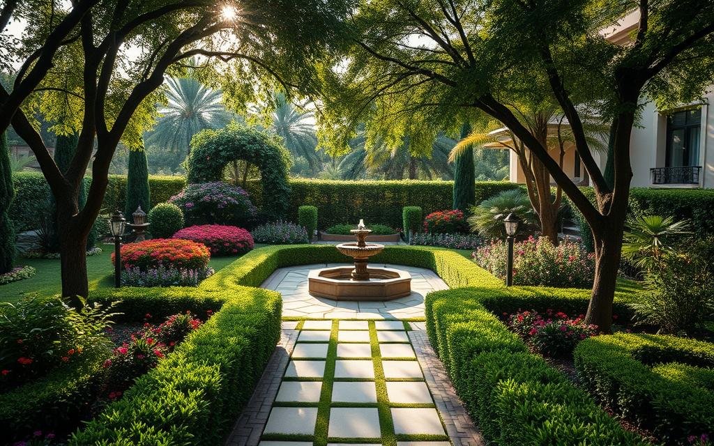 تنسيق حدائق قرناطه بالرياض | تصميم عصري للمساحات الخضراء والفلل