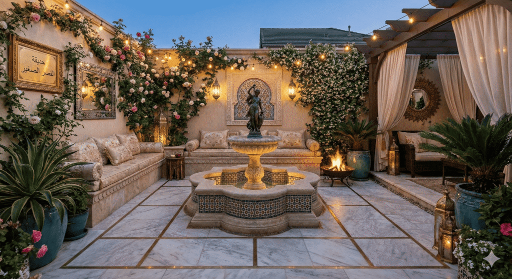 كيف تحول الحوش الصغير إلى حديقة فاخرة تضاهي القصور